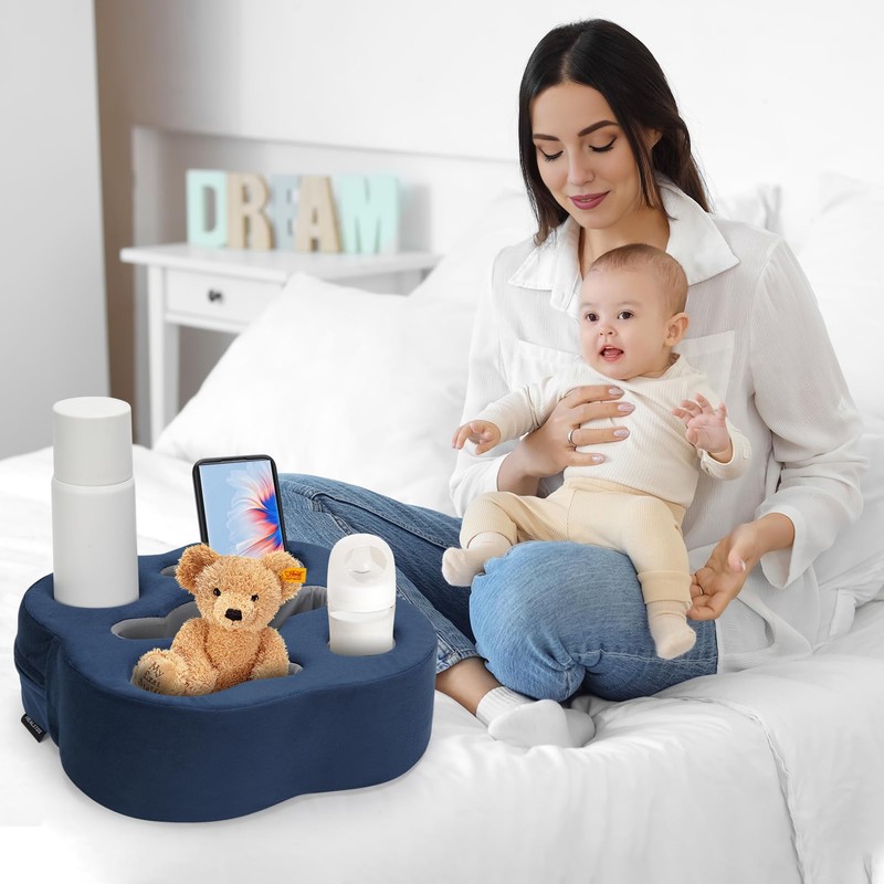 HEALSTOK Couch Cup Holder Pillow, Sofa Organizer Caddy Bed Refreshment