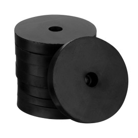 PATIKIL Vibration Isolation Washer 2.8" OD 0.5" ID 0.4" Thick, 8 Pack Rubber Round Anti Mechanical Damping Feet Pads, Black