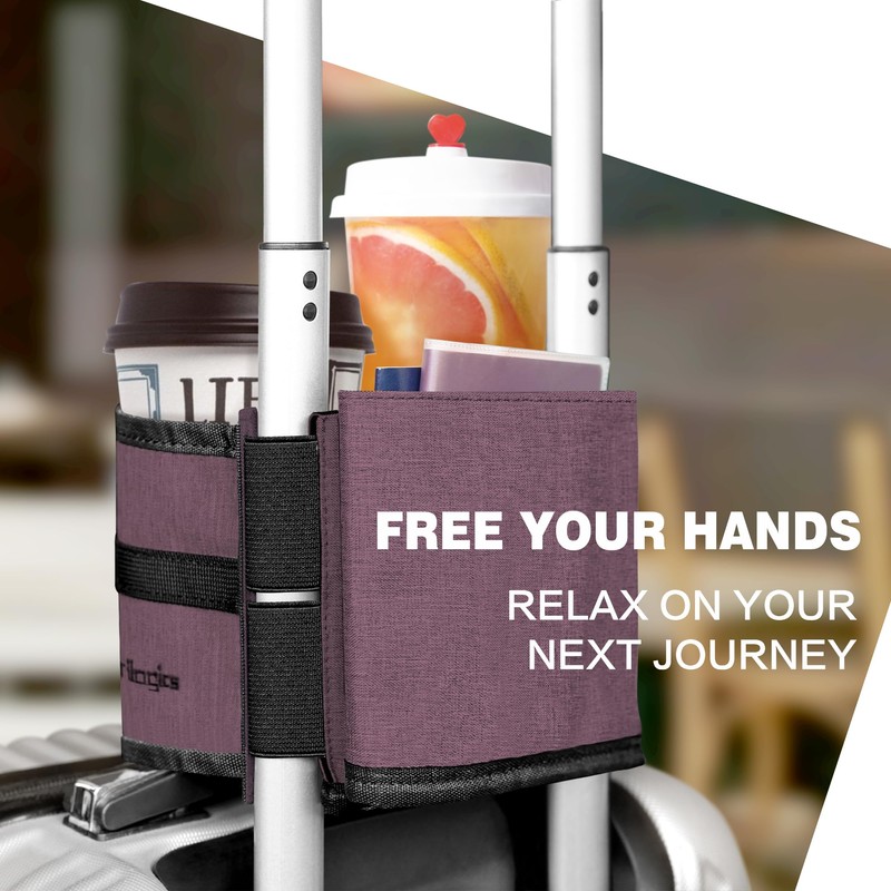 Luggage Cup Holder Attachment – Hands-Free Drink Carrier for Coffee