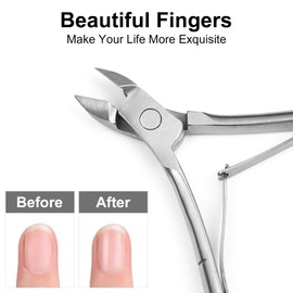 6Pcs Cuticle Remover Tool Nail Cuticle Pusher Stainless Steel Cuticle Remover Nippers Nail Polish Peeler Nail Cleaner Cuticle Remover for Fingernails and Toenails