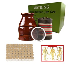 MOTRING Moxibustion Ceramic Jar Moxa Sticks Burner Holder Portable Scraping Cup Pure Set Tool