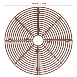 JEUIHAU 6 macetas de plástico de 11.8 pulgadas con pilas, rejilla para macetas de interior y exterior