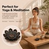 2 PCS Lotus Incense Holder, Double Layer Red Copper Incense