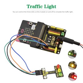 KEYESTUDIO 45 Sensors Starter Kit for BBC Microbit V2.2 V2 V1.5 (Without Micro:bit), Sensor Breakout Board, i2c LCD, Buzzer, 5v Relay with Tutorials 57 Courses Coding for Teens Adults