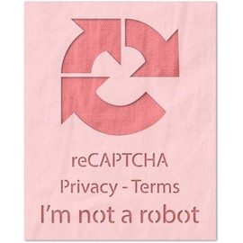 Stencil Stop Recaptcha I'm Not A Robot Stencil - Reusable for DIY Projects, Painting, Drawing, Crafts - 14 Mil Mylar Plastic (13.88 x 18 inches)