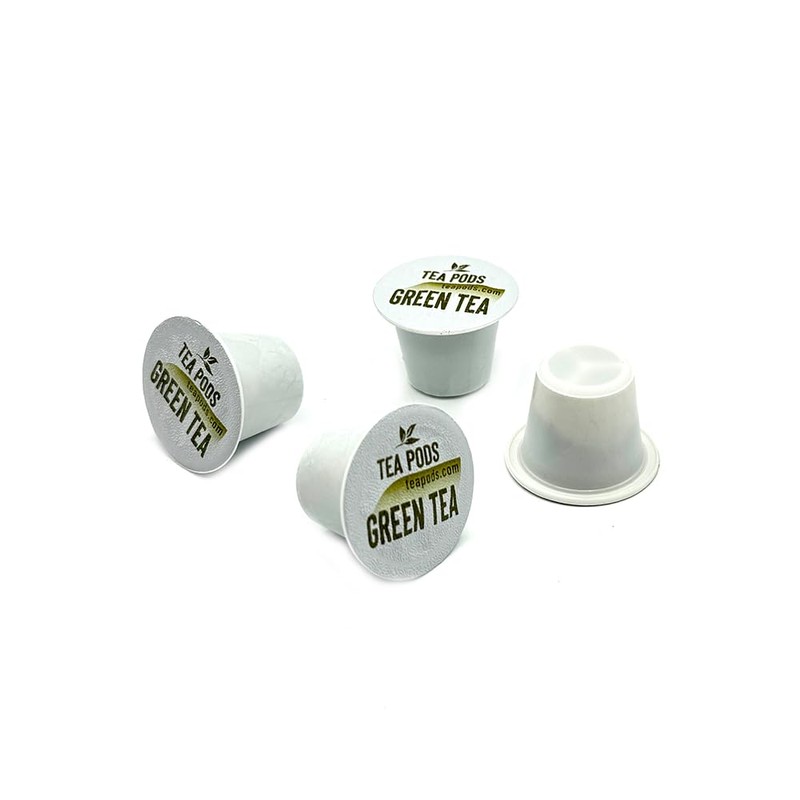 Green tea pods compatible with Nespresso OriginalLine, single-serve tea capsules