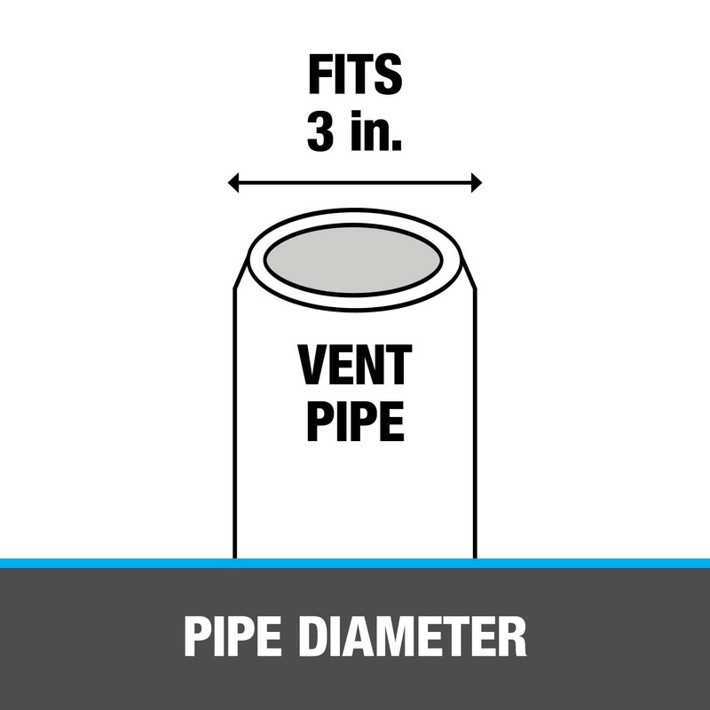 Oatey 14038 Foldable Plastic 3" Pipe Diameter Flex Calk Roof