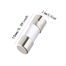 2A, F2A, 2A Fuse, F2A Fuse, 2A250V, F2A250V, 2A Mini Fuse, F2A 250V Fuse, Fast-Blow Mini Ceramic Fuse 3.6 * 10mm (0.14 * 0.39in) (20Pcs)