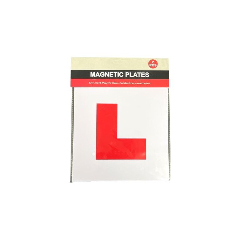 Fully Magnetic 2 Packs L Plates for Car, Car &