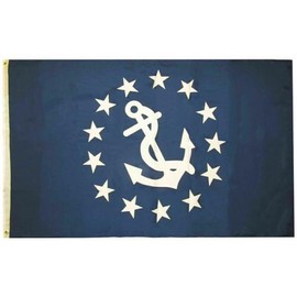 2X3 US Yacht Club Commodore Navy 100D Woven Poly Nylon Flag 2'x3' Banner