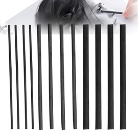 Diyxisk Charcoal Pencils for Drawing, 12 Pieces Black Charcoal Pencils Drawing Pencils Charcoal Ideal Drawing Pencils in Aluminium Case, for Sketches and Impressive Drawings Charcoal Pencils