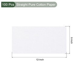 YOKIVE 100 Pcs Straight Pure Cotton Paper, Blank Cardstock Painting Board Great for Party Decoration, Crafts, Drawing (White, 6x12-Inch)