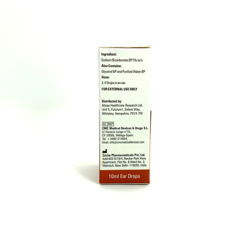 Sodium Bicarbonate Ear Drops (Sai-Meds) Softens Ear Wax and Eases