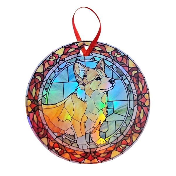 Gulf Coast Laser Graphics Pembroke Corgi Standing Design Holographic Dog