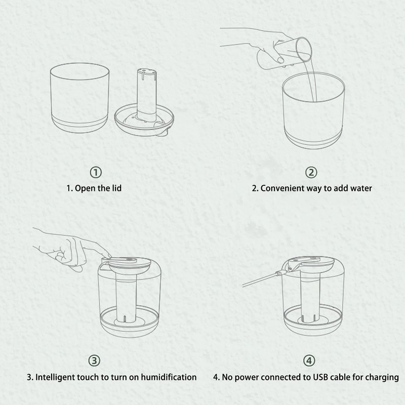 1000ml 1L Aromatherapy Diffuser Fine Spray Humidifier for Bedroom Household