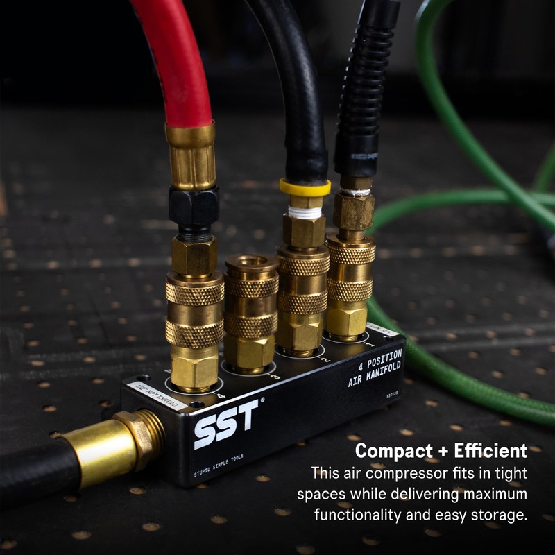 SST - Air Manifold - 1/2" NPT Inlet and 1/4"