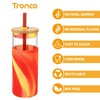 Tronco 20 oz Glass Tumbler with Straw and Lid- Glass