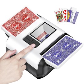 Automatic Card Shufflerfor 1-2 Decks with Dual Auto/Manual Modes, USB-C Rechargeable,Quiet Operation,Compatible with UNO,Texas Hold'emPoker All Card Types are Supported