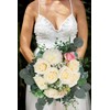 LVEFIT Artificial Rose Flower Ivory Flowers Ivory Roses White Roses