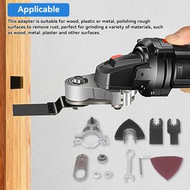 Angle Grinder Conversion Head Kit, Multifunctional Angle Grinder Converter Set, Angle Grinder Converter, Tungsten Steel, Multifunctional Oscillating Tool Adapter Set for Cutting Wood