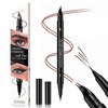 Augenbrauenstift Härchenzeichnung, 2-in-1 Dual-Ended Microblading Augenbrauenstift Wasserfest und Eyeliner, Curved