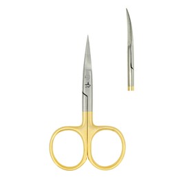 Fly Tying All Purpose Scissors 4 Inch, Gold - Curved