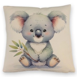 speecheese Sitting Koala Cushion with Linen Look Cute Koala Cushion with Linen Look Sitting Cute Animal Motif Sweetie from Australia's Fauna Children's Room Home Decoration