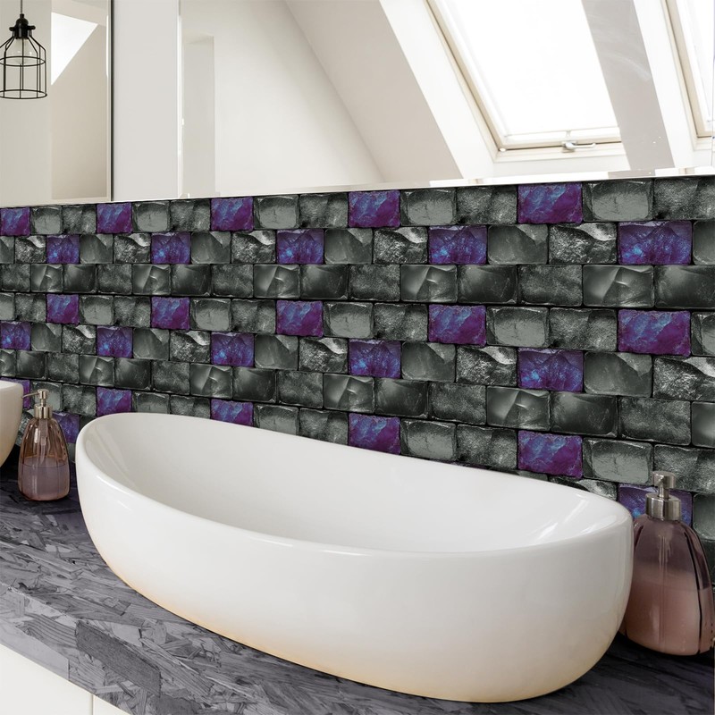 TUOKING 24-Pack Peel and Stick Wall Stickers Waterproof PVC Wallpaper