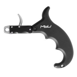 MOYJ Archery Compound Bow Release Aids Trigger 4 Finger Black/Camo Box Packaging Thumb Arrow Release for Adults Youth Hunting Shooting Training Accessories (Black)