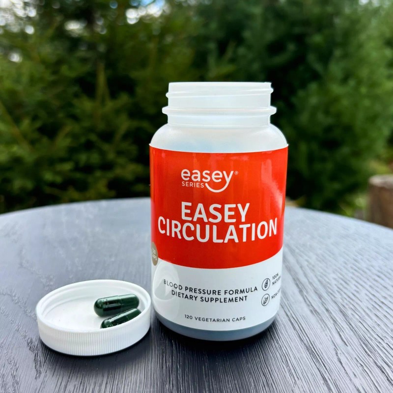 Easey Series Blood Pressure & Circulation Support Herbal Supplement, 120