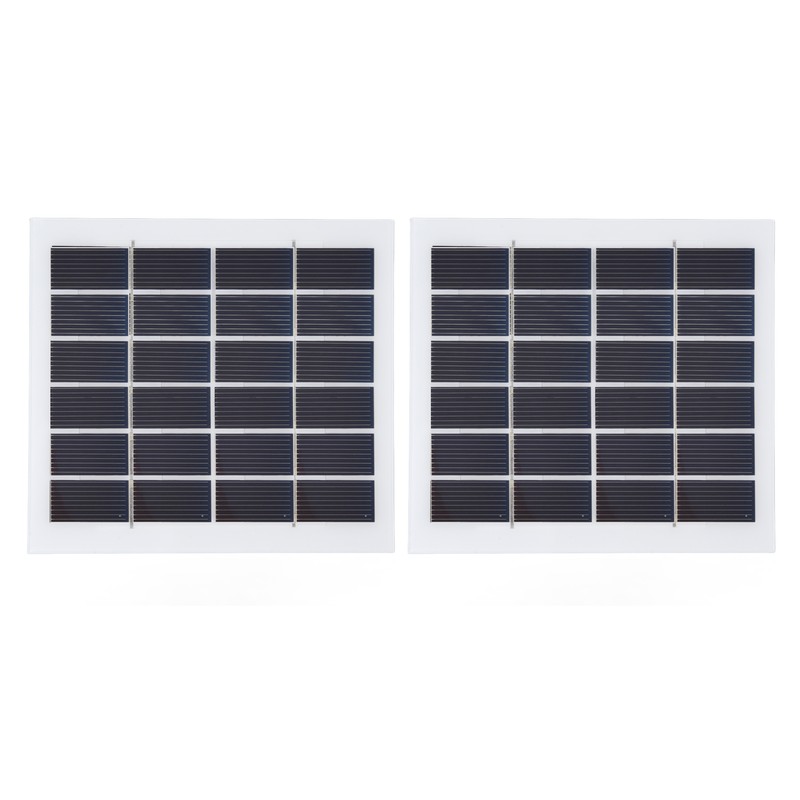 2 Pcs Portable Solar Panel 2W 6V Mini Solar Cells