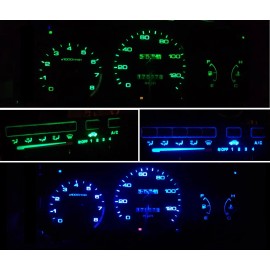 SevenLed LED Kit For Honda Green Or Blue Civic EK 96-98 Gauge Cluster Climate Control