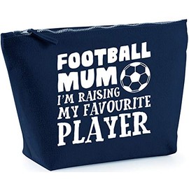 Hippowarehouse Football Mum I'm Raising My Favourite Player printed make up cosmetic wash bag 18x19x9cm