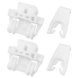 The Lord of the Tools 2 Sets Car Front Door Glass Regulator Mounting Clips Left or Right Front Regulator Repair Kit Clips 7700842241 7700842240 Compatible with Renault Clio II White