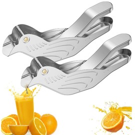 DWYYWSM 2 Pcs Elegant Bird Stainless Steel Manual Lemon Juicer and Lime Squeezer, Stainless Steel Fruit Juicer,Portable Lemon Citrus Bird Lemon Juicer, Kitchen Gadget Manual Lemon Juicer
