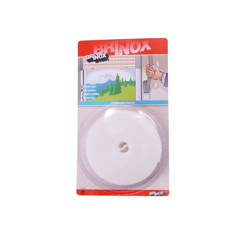 Brinox B61530B 0 Roller Shutter Tape, White, Ancho 18 mm