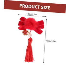 Vaguelly Hair Clips for Teen Girls 2pcs Bow Hair Accessories Stylish Tassel Clips for Women