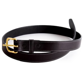 Amish-Made Dressy Black Leather Belt - 1 1/4" x 36"