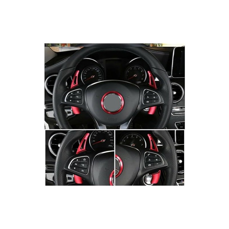 esmusssein Steering Wheel Paddle Shifter Extension Shift Paddle Red For
