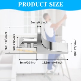 Pack of 20 Shape Metal Shelf Brackets, Glass Furniture Brackets, 5 mm Nickel-Plated Floor Support, Non-Slip Shelf Support Pins, Shelf Angle Connector, Shelf Brackets Supports for Cupboard, Bookcase