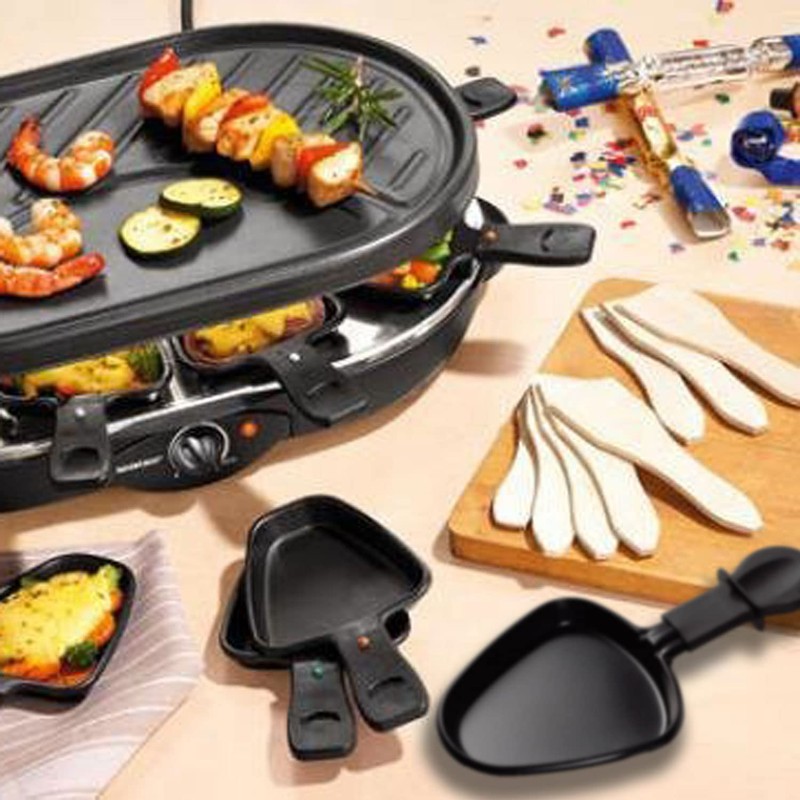 Kosmosta Mini 4 Pieces Non-Stick Grill Pans Triangle Mini Raclette