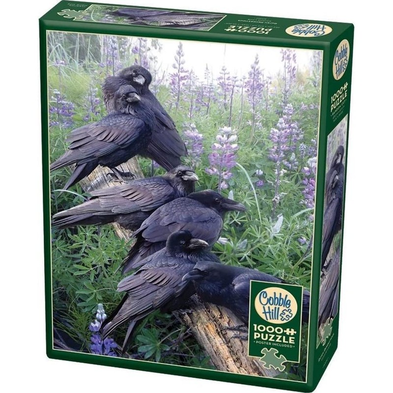 Cobble Hill 1000 Piece Puzzle - Raven Rendezvous - Sample