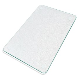 KimiDitt Tempered Glass Cutting Board, 12x16" Glass Cutting Board for Kitchen Counter,Large Size Frosted Glass,with Non-Slip Feet, Scratch Resistant,Heat Resistant