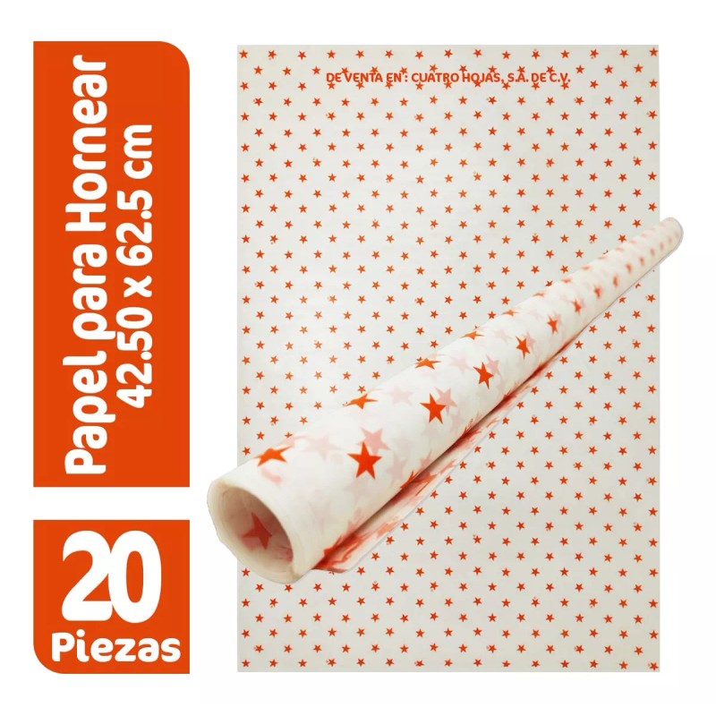 Silibake Papel Estrella Para Hornear 20 Piezas