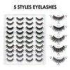 False Eyelashes 3D Artificial Eyelashes Natural Fake Lashes 5 Different