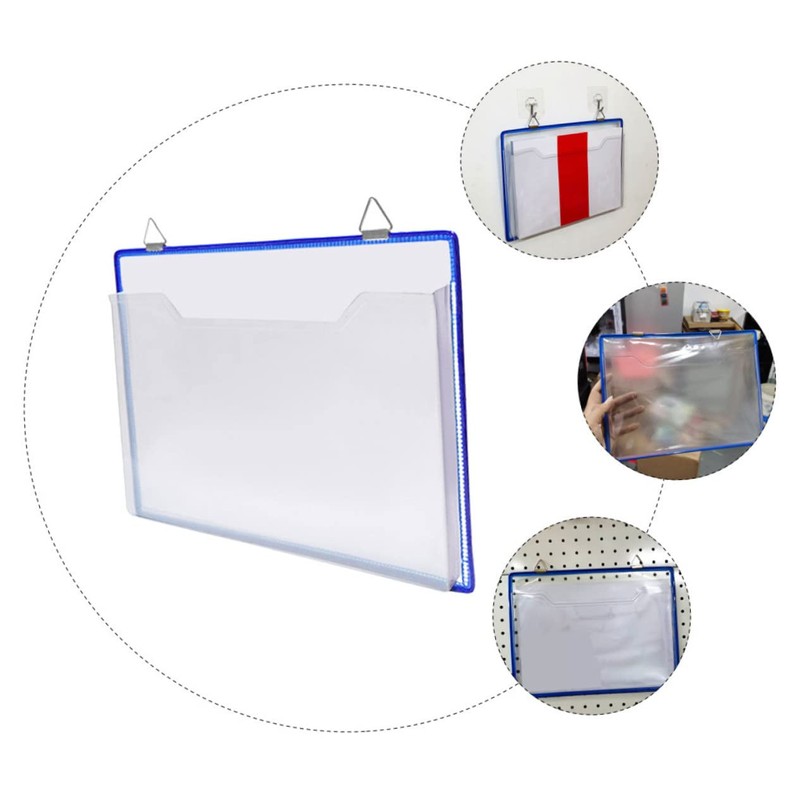 Operitacx Briefcase Transparent File Container Storage Bag for Documents Organiser
