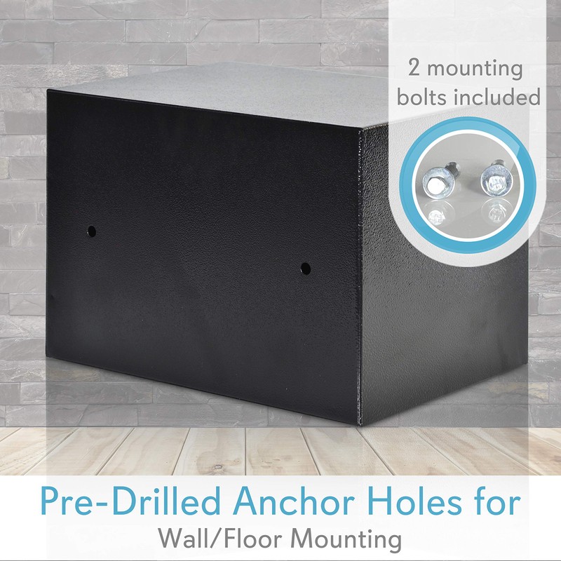 Serenelife Premium Steel Alloy Digital Safe Box - 9.1" x