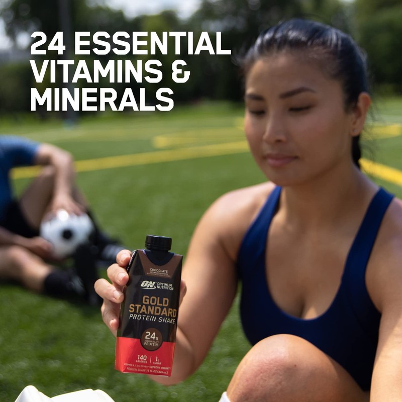 Optimum Nutrition Gold Standard Protein Shake, 24g Protein, Ready to