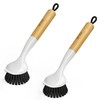 MR.SIGA Dish Brush with Handle, Dish Scrub Brush with Built-in