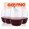 Unbreakable Stemless Wine Glass – Set of 4, 16oz, Dishwasher